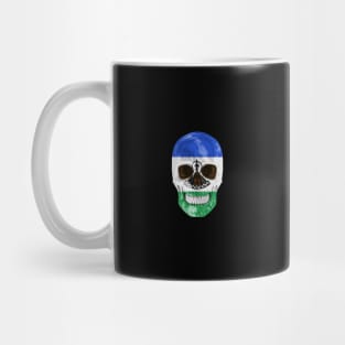 Lesotho Flag Skull - Gift for Basotho With Roots From Lesotho Mug